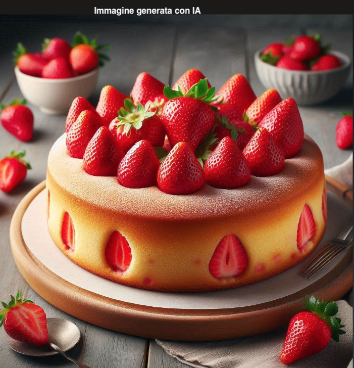 Torta soffice con fragole